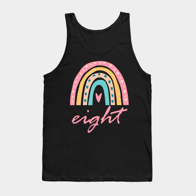 Eight Year Old Rainbow 8Th Birthday Gifts For Girls 8 Bday Tank Top by Zoe Hill Autism
